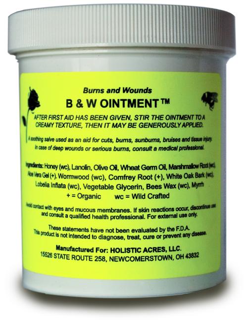 B&W Ointment for Burns & Wounds, Amish Formula - 1 OZ